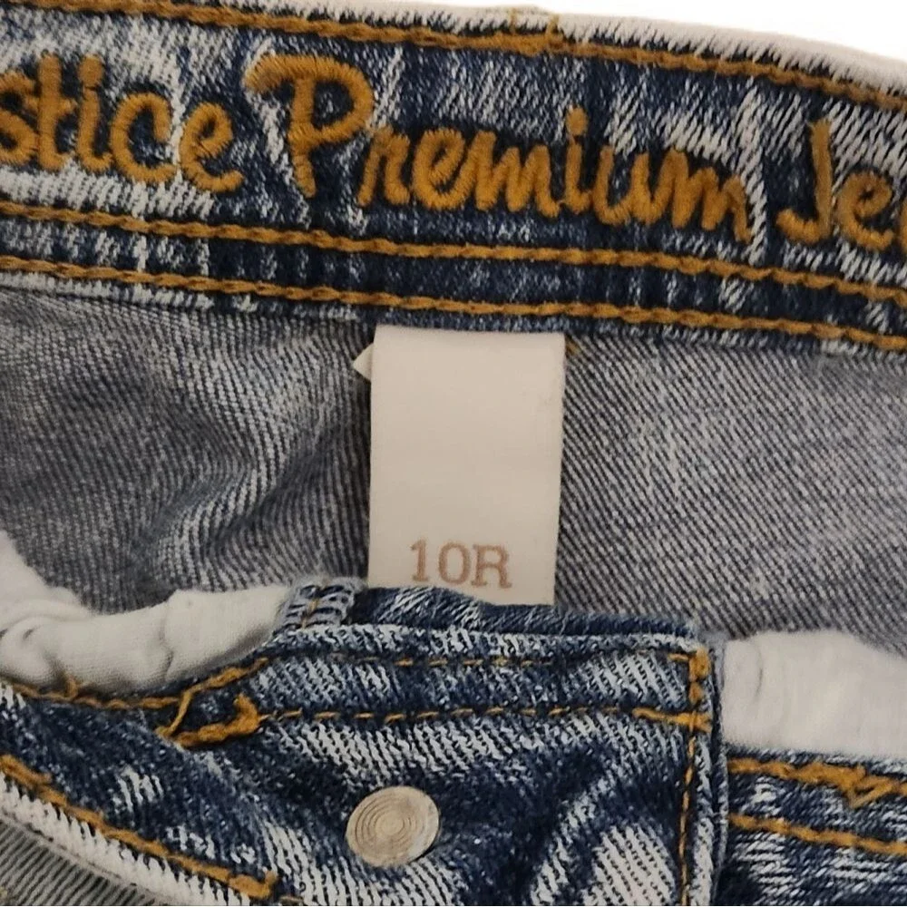 Girls Justice Denim Tribal Print Shorts Size 10R